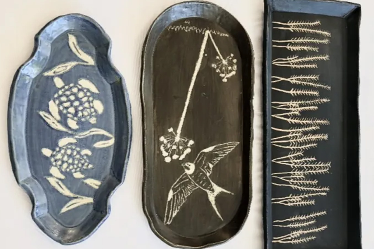 sgaffito trays