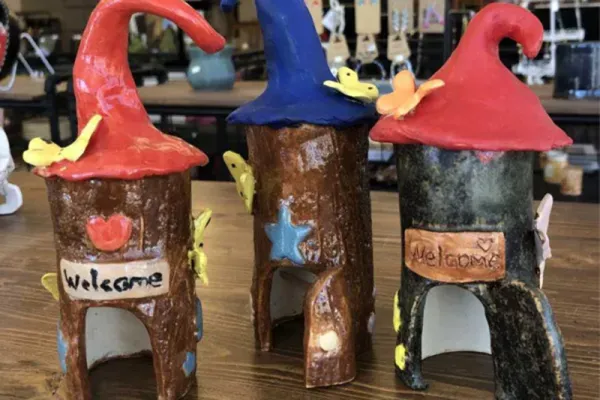  tree trunk fairy houses